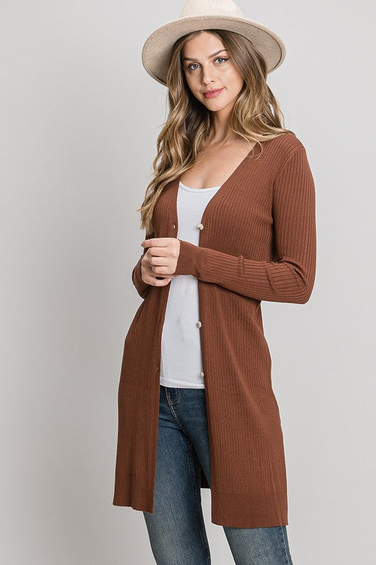 Mary Ribbed Duster Cardigan