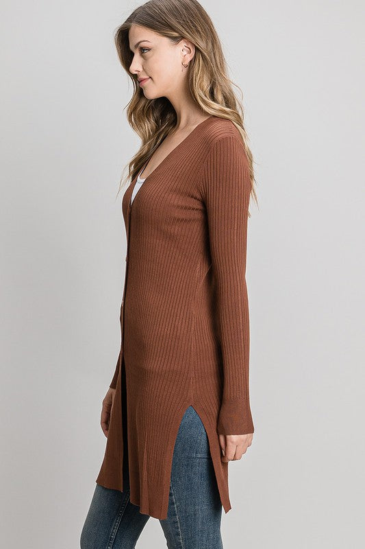 Mary Ribbed Duster Cardigan