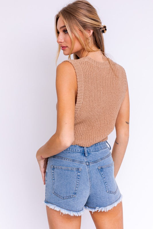 Finley Knit Crop Vest