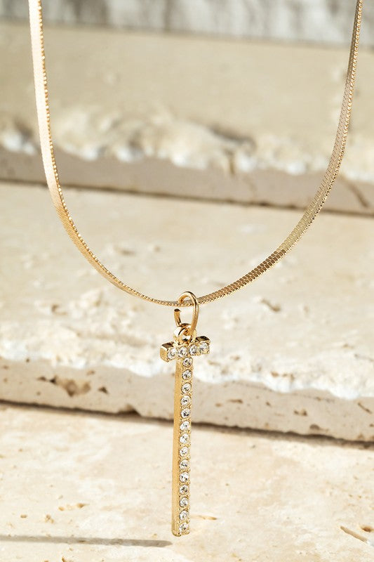 Crystal Initial Necklace