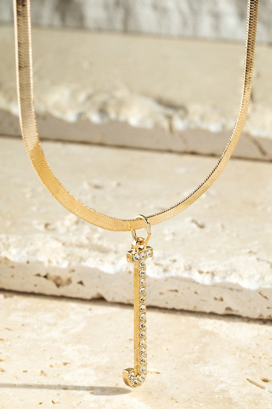 Crystal Initial Necklace