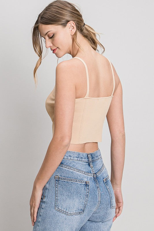 Fitted Knit Crop Tank