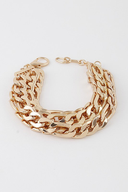 Layered Curb Chain Bracelet