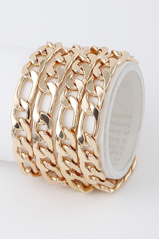 Layered Curb Chain Bracelet