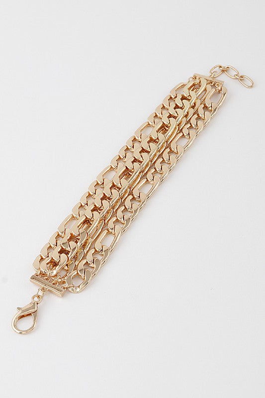 Layered Curb Chain Bracelet
