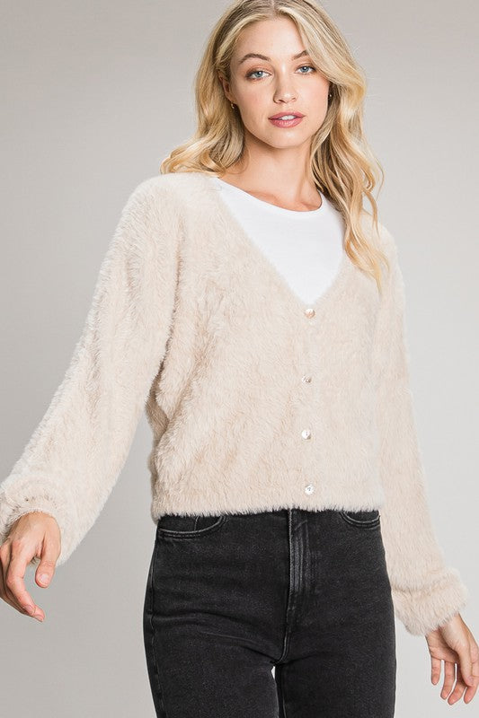 Ellen Fuzzy Cardigan