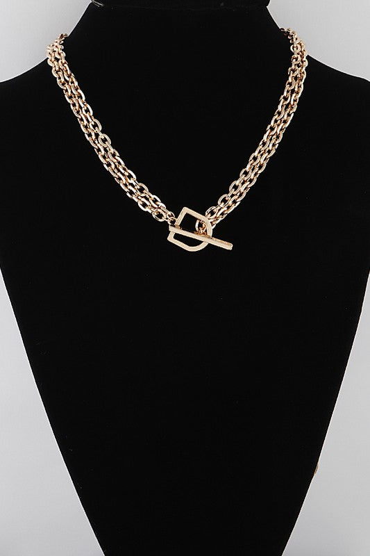 Double Layer Toggle Necklace