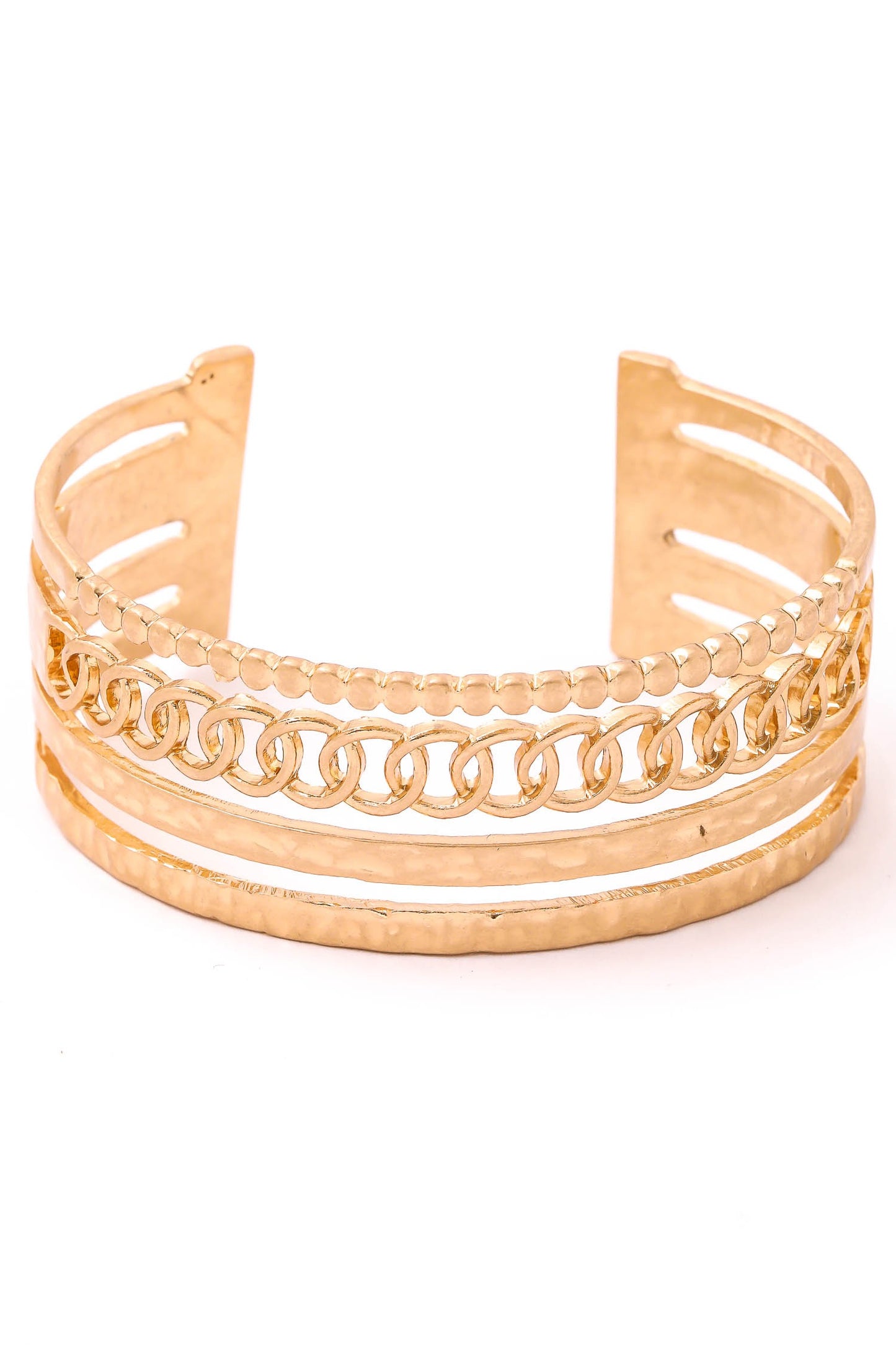 Metallic Chain Link Cuff Bracelet Libby Story