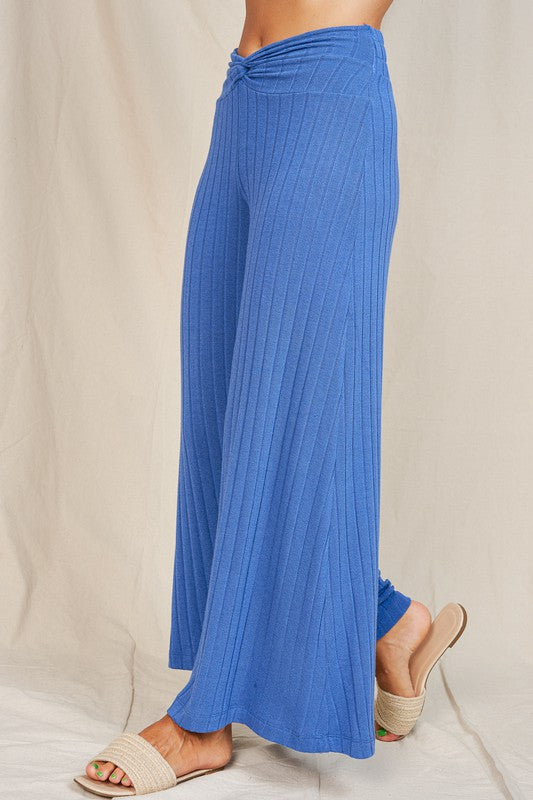 Puddles Twisted Front Wide Leg Pant