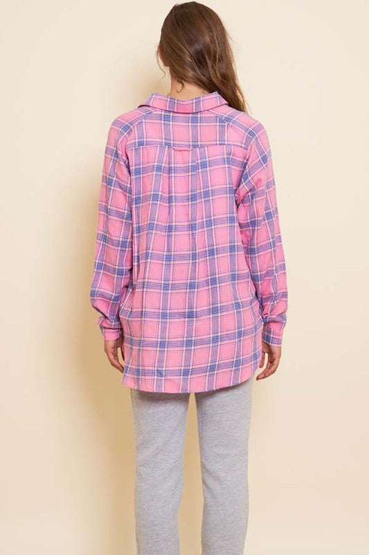 Cameron Plaid Button Down Top