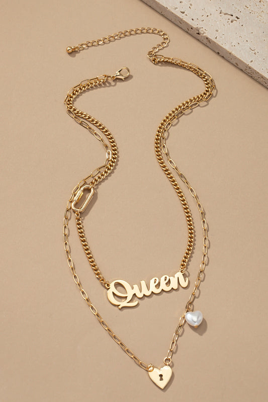 Queen of Hearts Two Row Necklace
