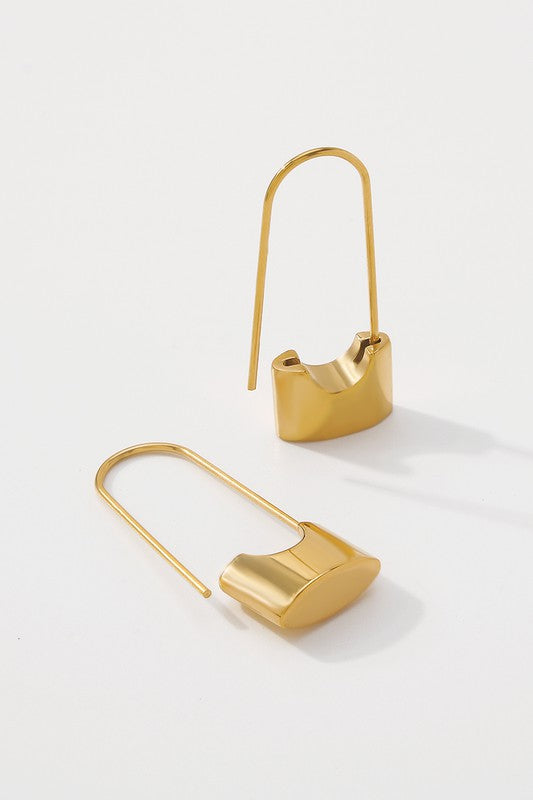 Safety Pin Lock Earring
