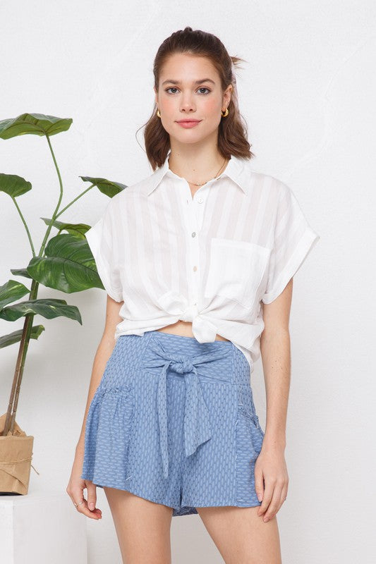 Madelyn Jacquard Stripe Top