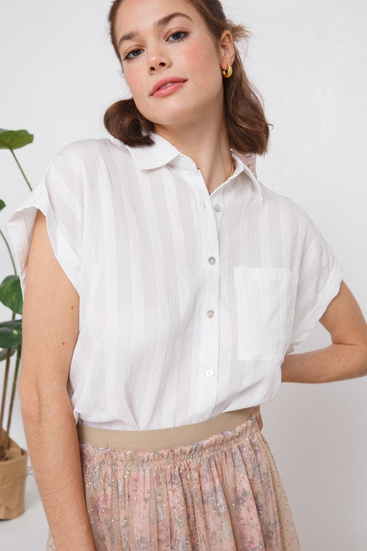 Madelyn Jacquard Stripe Top