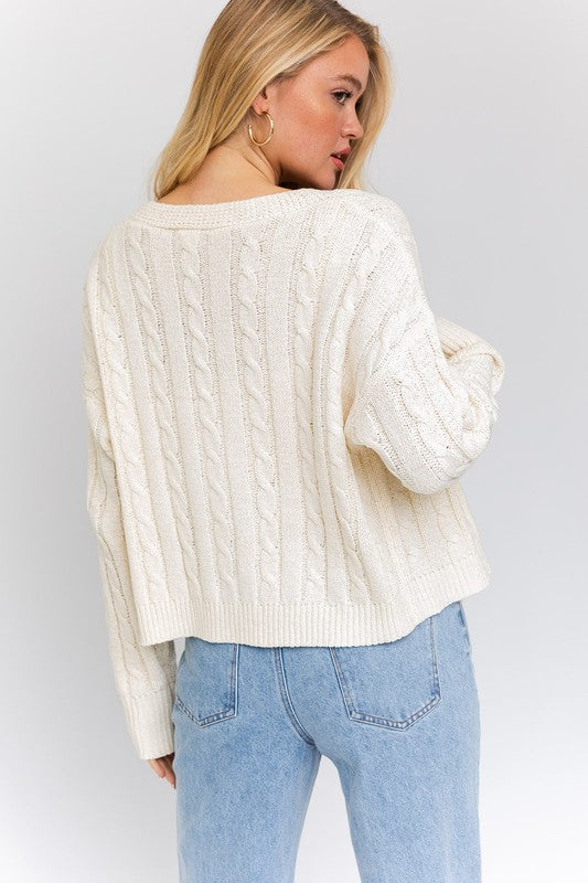 Cable Sweater Cardigan