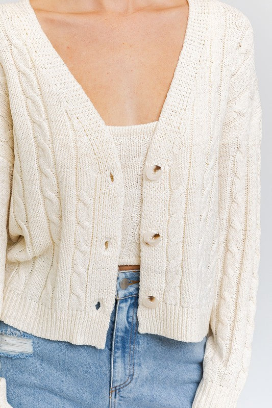 Cable Sweater Cardigan