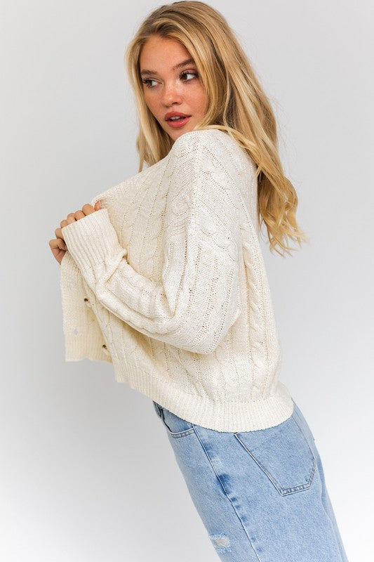 Cable Sweater Cardigan