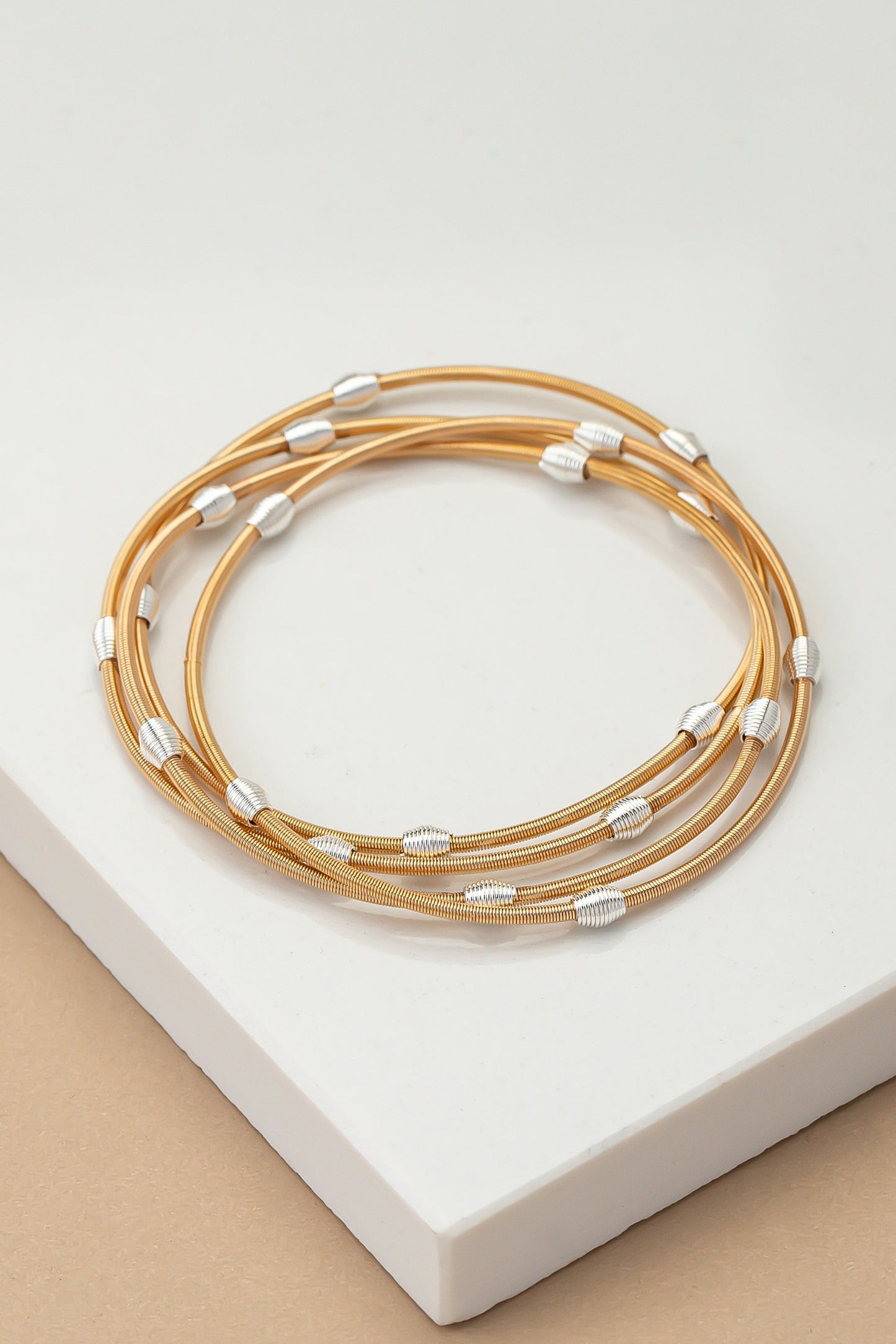 Guitar String Wire Bead Bracelet Set