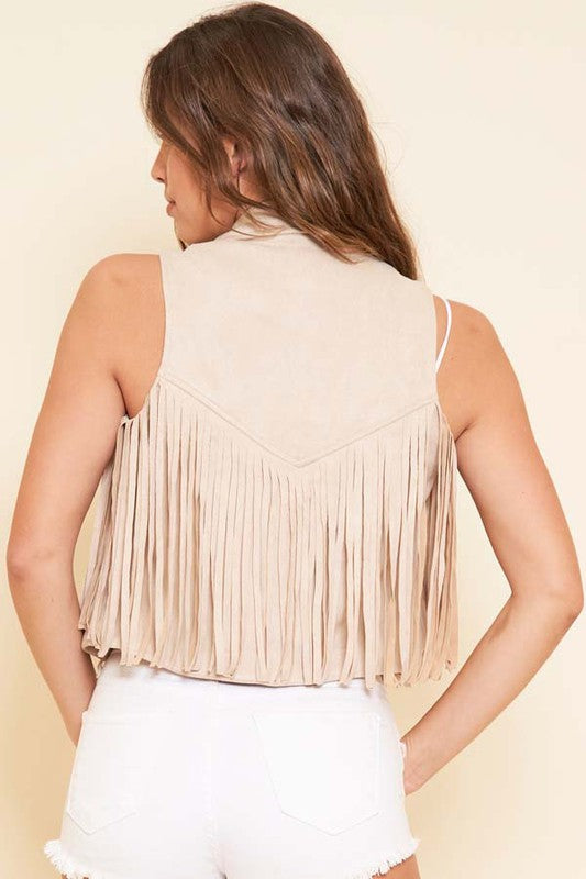 Suede Fringe Vest