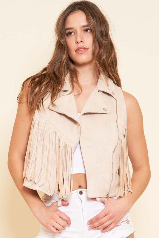 Suede Fringe Vest