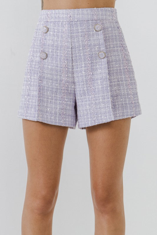 Emily High Rise Tweed Short