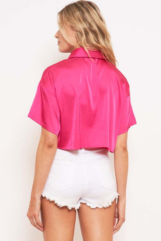 Cara Satin Crop Top