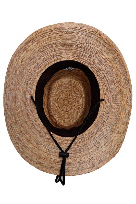 Metal Concho Belt Straw Hat