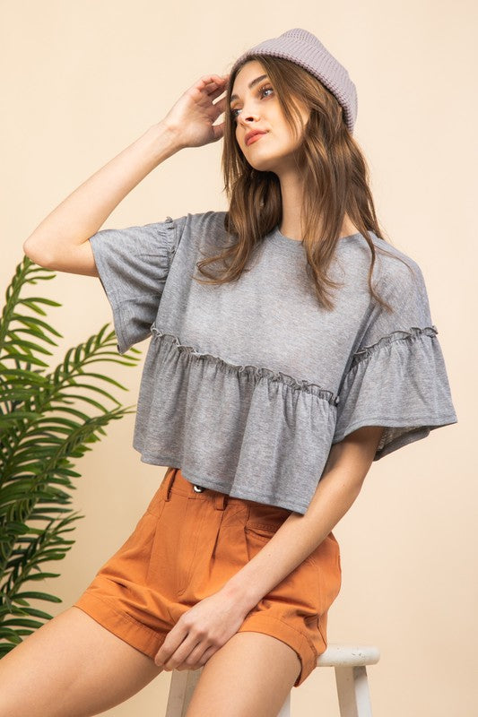 Tory Ruffle Knit Top