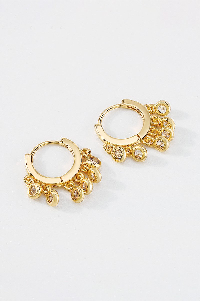 Gold Plated Copper Round Hoop Earring