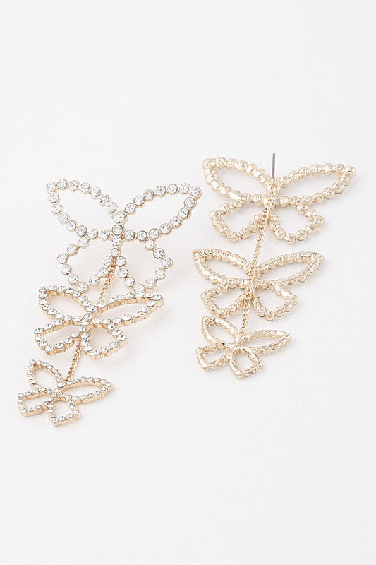 Hilary Butterfly Drop Earring