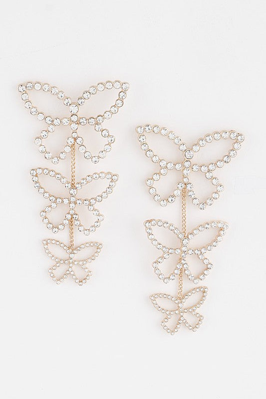 Hilary Butterfly Drop Earring