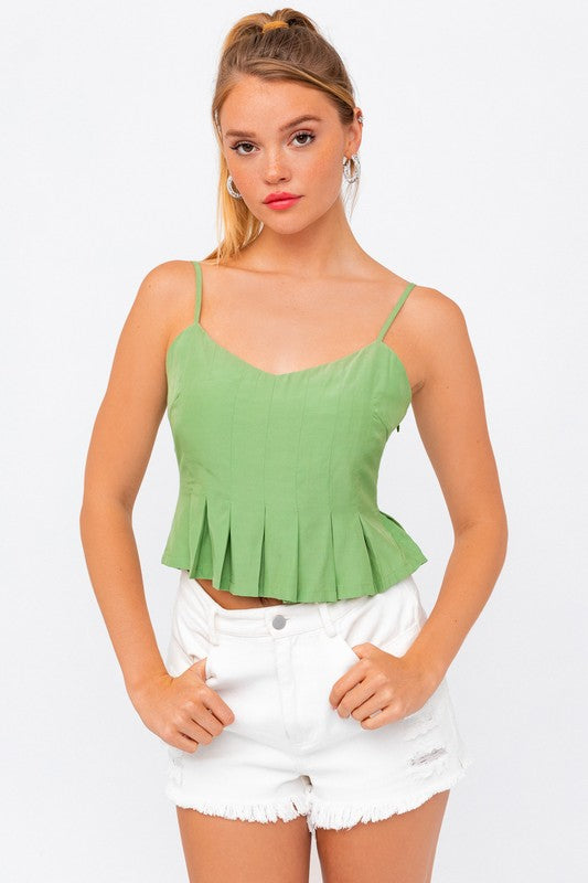 Bridgette Pleated Tank