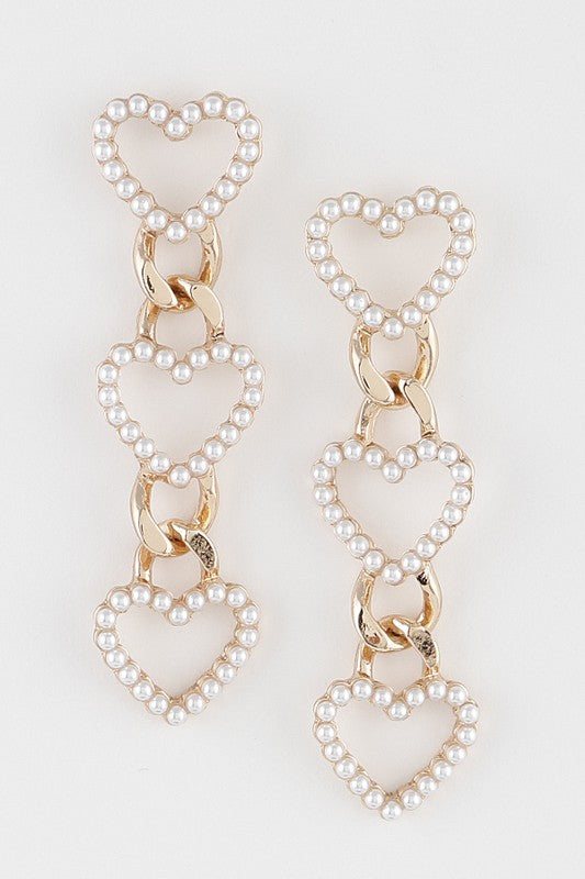 Ella Heart Chain Earring