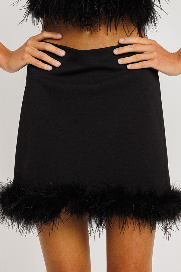 High Flyer Feather Mini Skirt