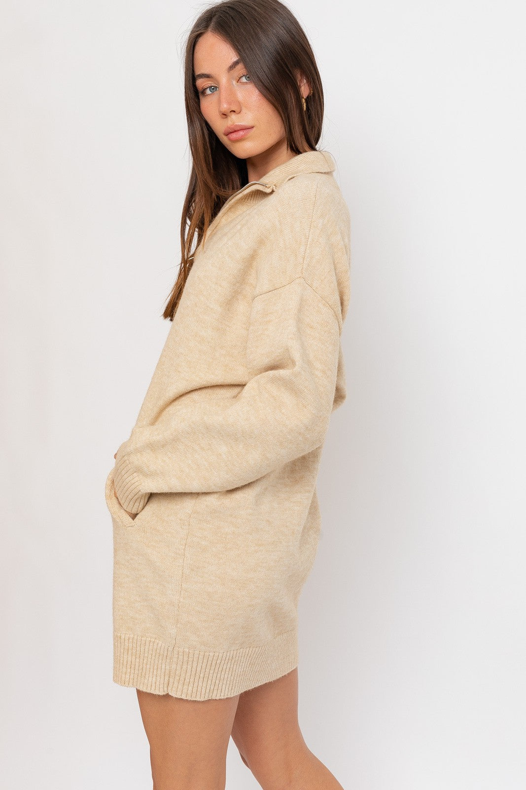 Dalton Half Zip Sweater Dress