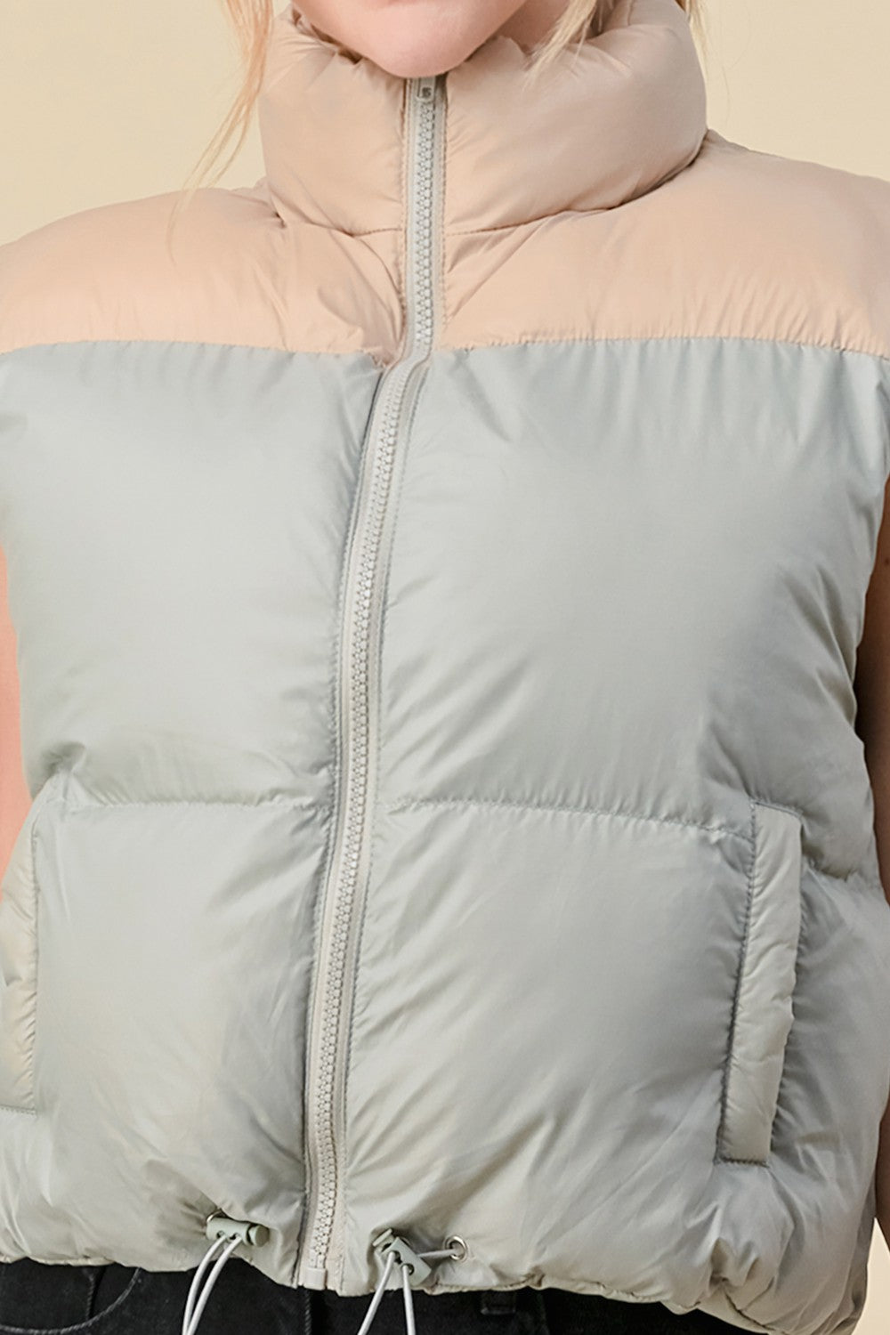Snow Bunny Two Tone Puffer Vest