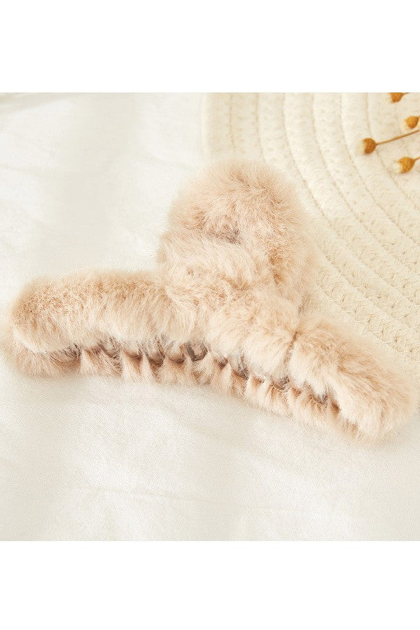 Fuzzy Faux Fur Hair Claw