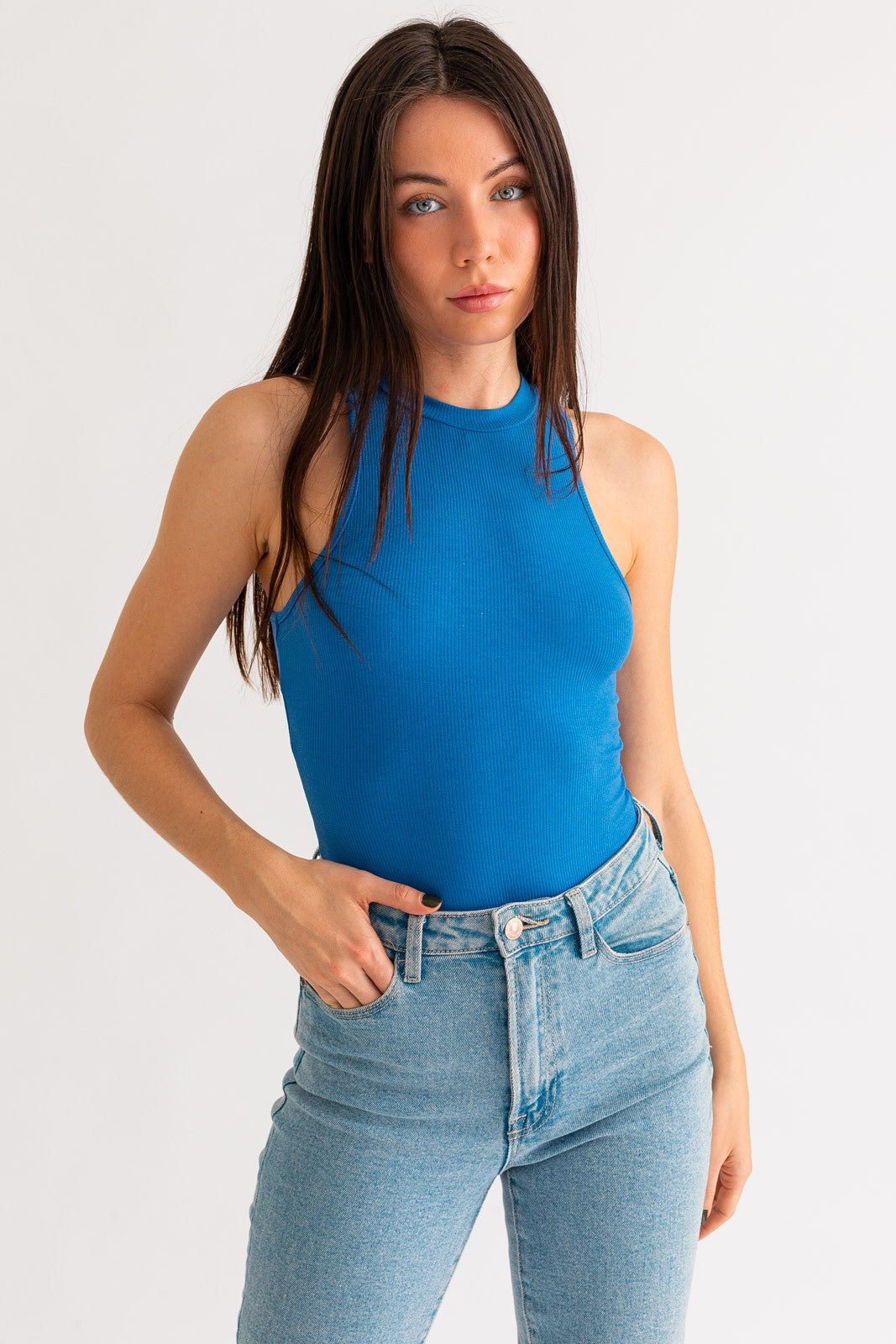 Lara Sleeveless Ribbed Bodysuit