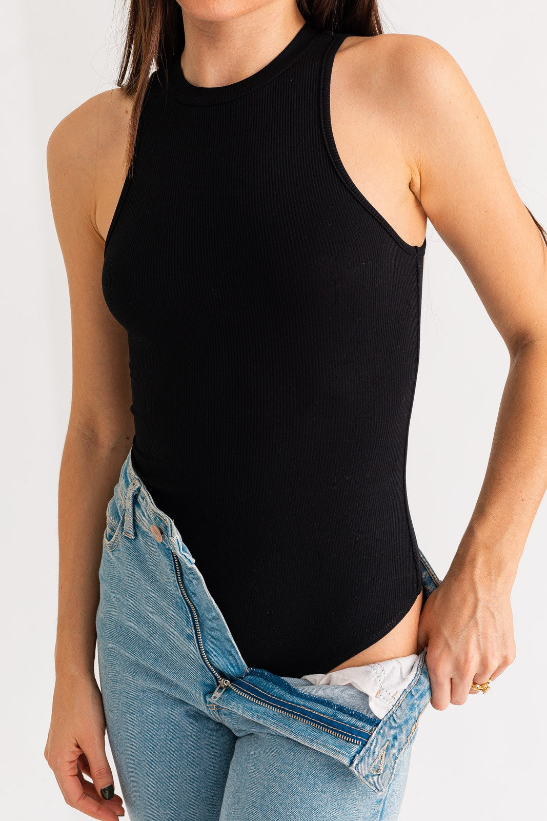 Lara Sleeveless Ribbed Bodysuit