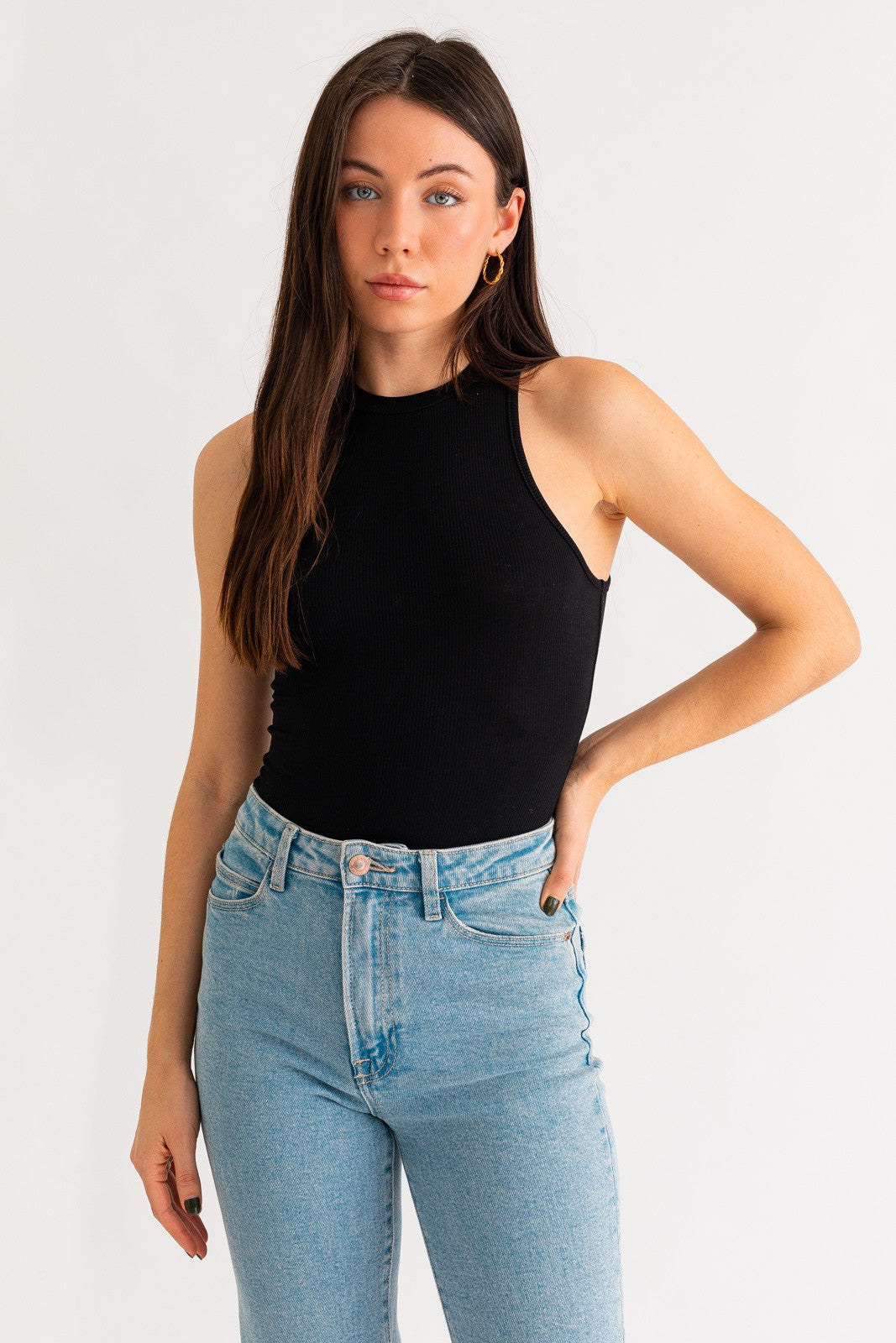 Lara Sleeveless Ribbed Bodysuit