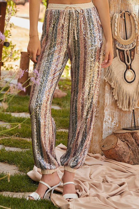 The Beat Goes On Sequin Jogger