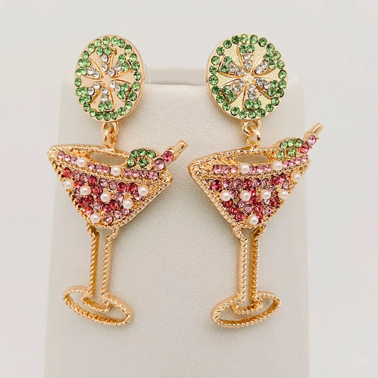 High Wine Glass Earring