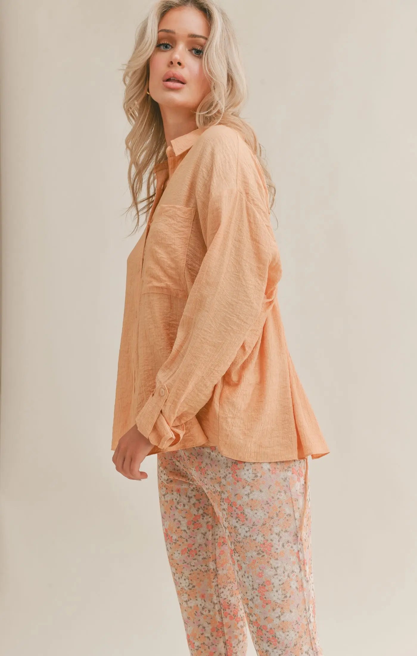 Sage the Label Clementine Crush Cutout Back Shirt