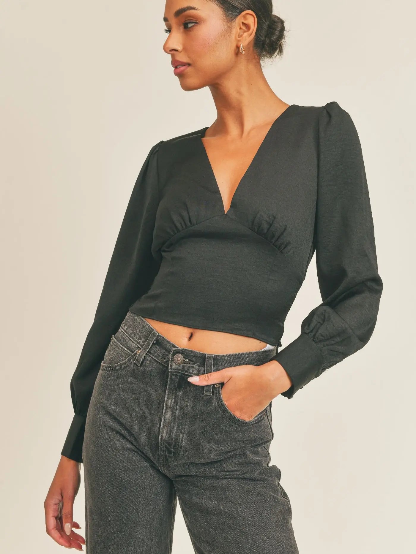 Sage the Label Roxbury V-Neck Top