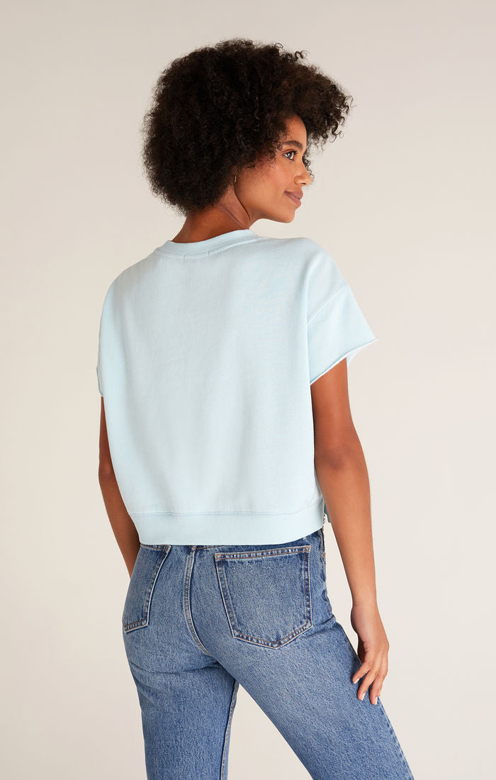 Z Supply Adah Fleece Short Sleeve Top