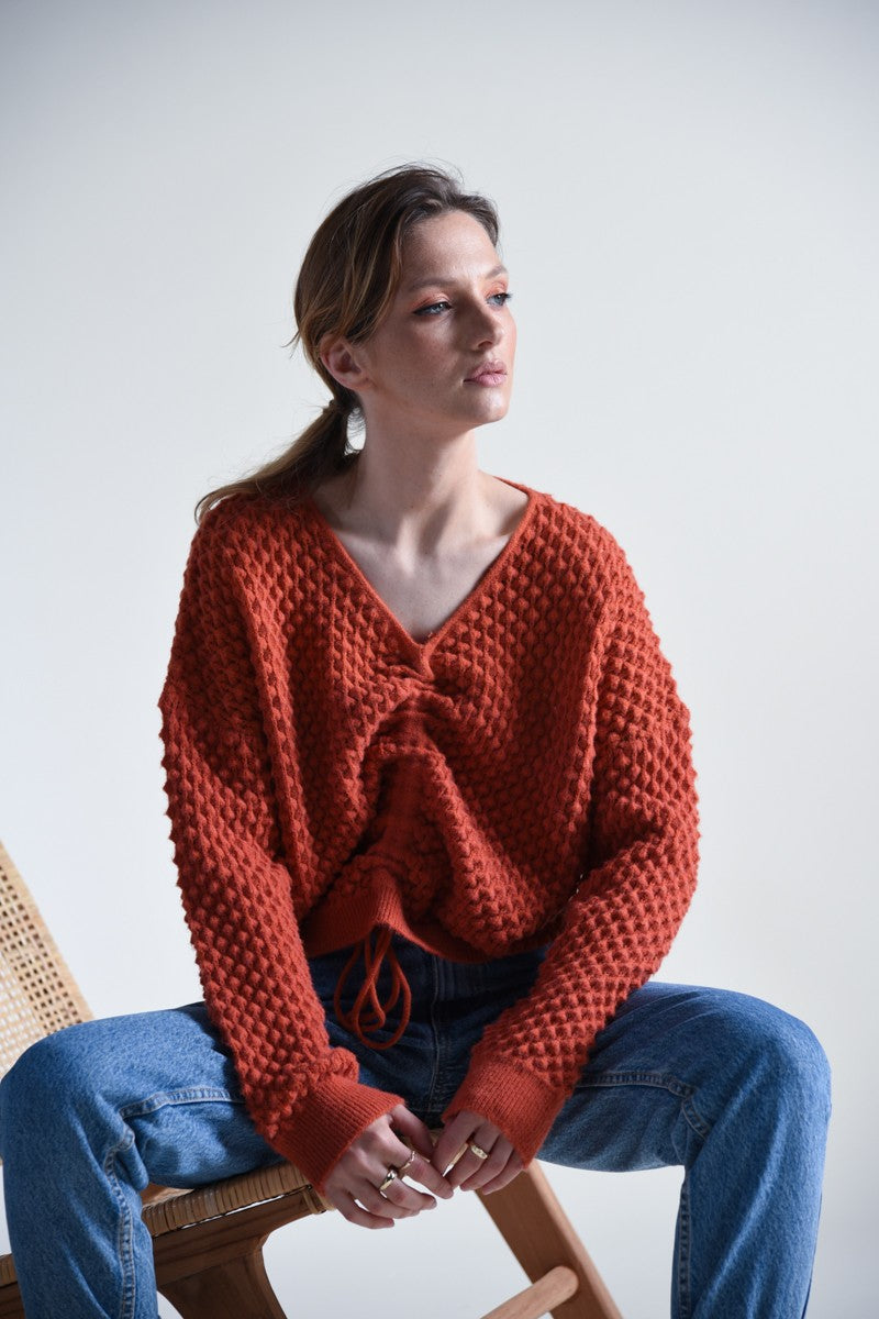 Molly Bracken Popcorn Knit Sweater