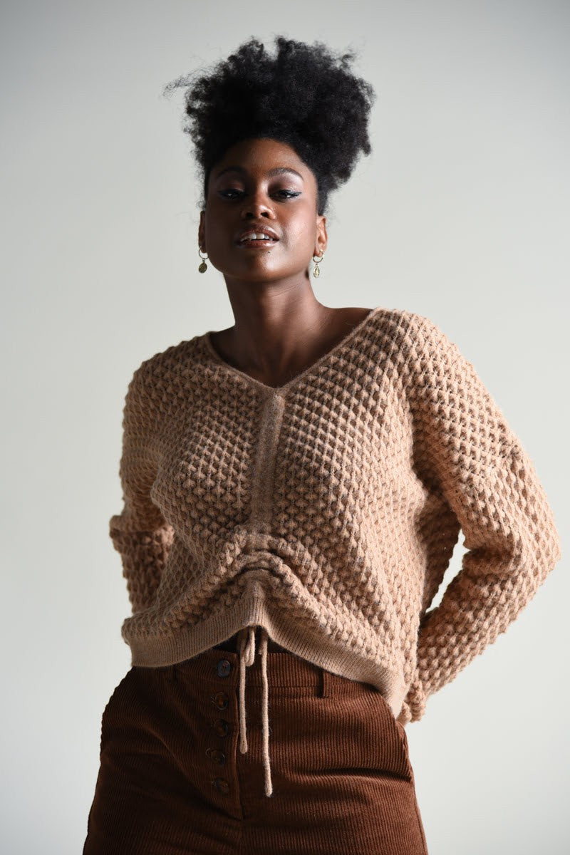 Popcorn knit clearance sweater