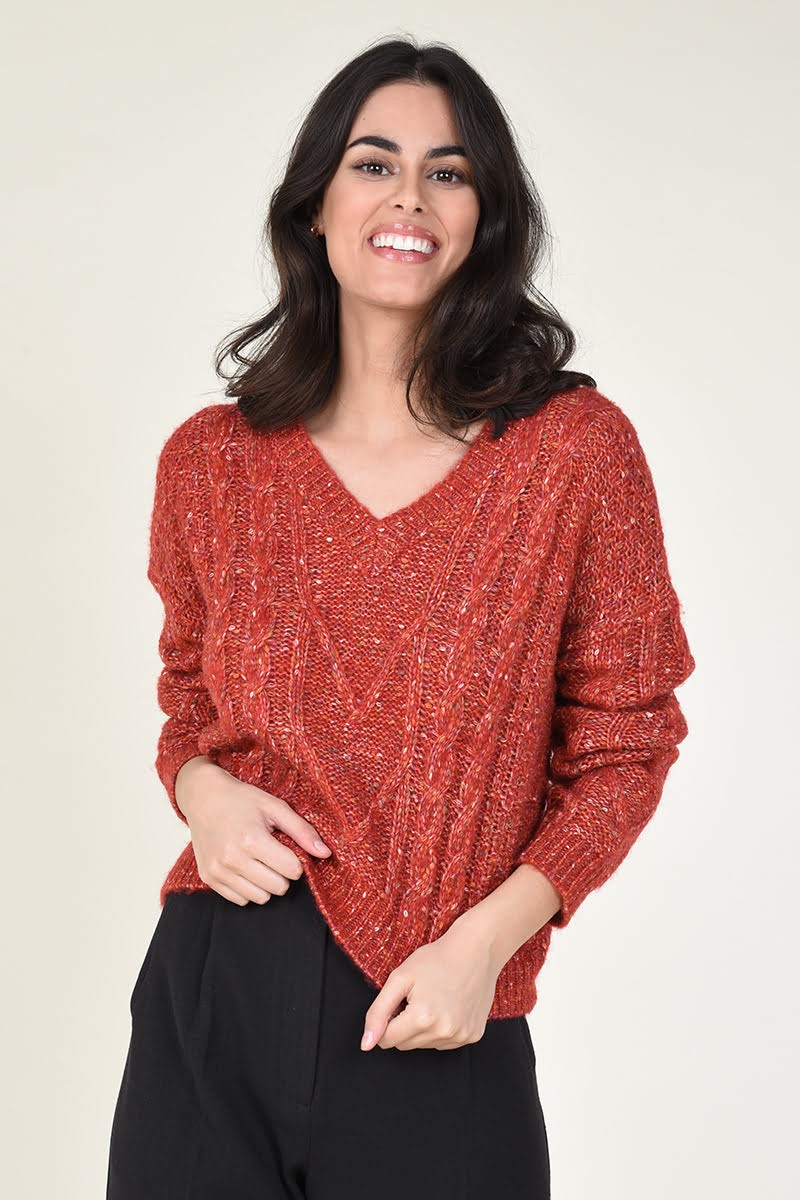 Molly Bracken Mottled Knit Sweater