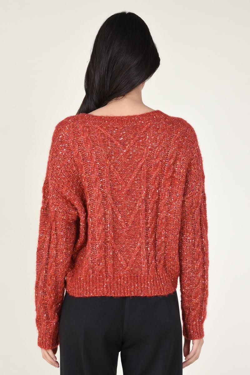 Molly Bracken Mottled Knit Sweater