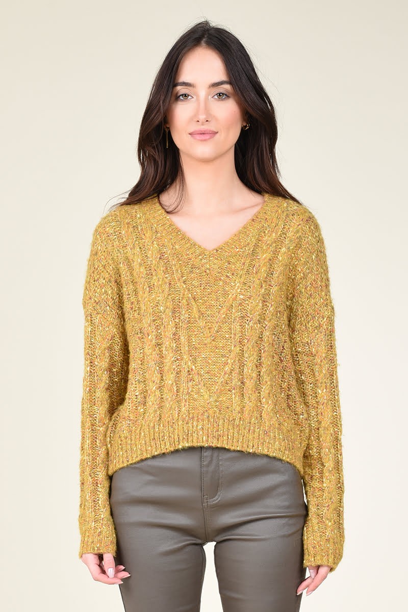 Molly Bracken Mottled Knit Sweater